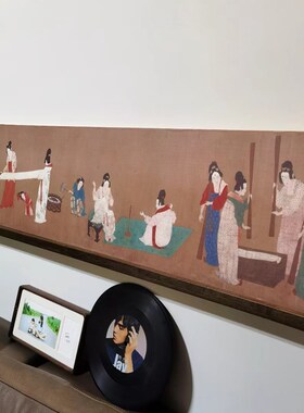 轻法式中古风客厅饭厅装饰画中古奶油风挂画复古法式民宿组合壁画