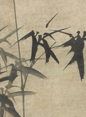 郑板桥竹子墨竹书房客厅办公室装饰仿古国画名画立轴竖版卷轴挂画