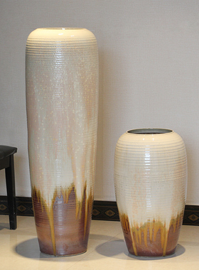 陶瓷落地花瓶颜色釉窑变插花瓶 现代欧式客厅酒店样板房摆件装饰