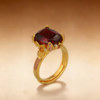 De Share Lilac Jewelry Gold Ring Women's Pure Gold 999 Ring Inlaid Ring Wake Up Original