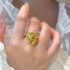 De Share Lilac Jewelry Gold Ring Women's Pure Gold 999 Ring Inlaid Ring Senying Minzong Original
