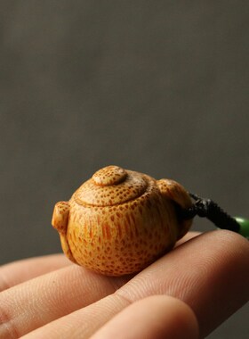 【把把壶】几十年满钉老竹根纯手工精工雕刻制作 竹根雕把件挂件