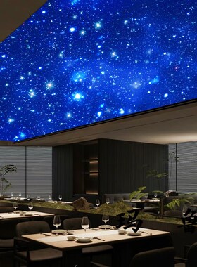 星空顶天花板吊顶壁纸卧室影音室满天星酒吧墙贴酒店餐厅吊顶装饰
