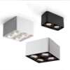 Surface-mounted square spotlight double-headed bold light led spotlight double-head downlight aisle no main light lighting round corner light