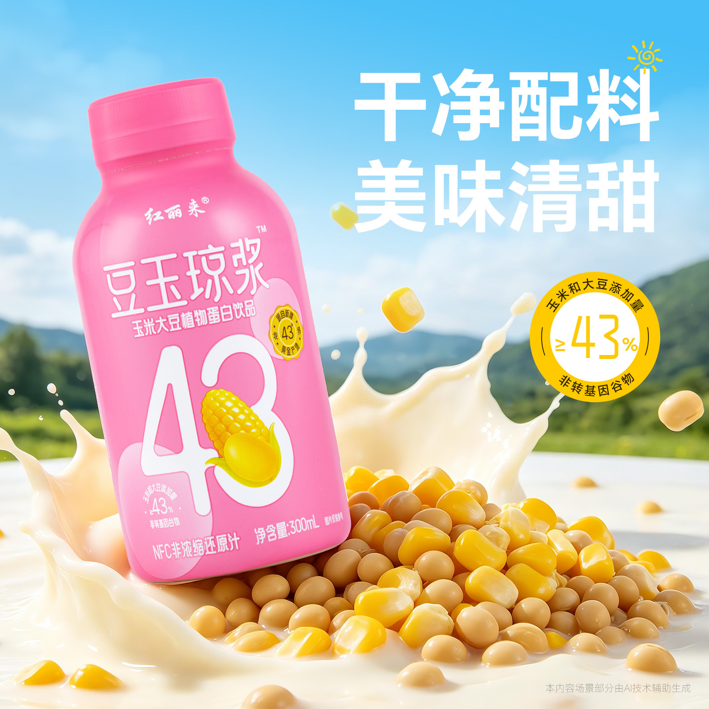 红丽来豆玉琼浆™ 玉米大豆植物蛋白饮品