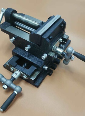 十字平口钳双向移动台钻精密台钳铣床重型台虎钳夹具工作台滑台
