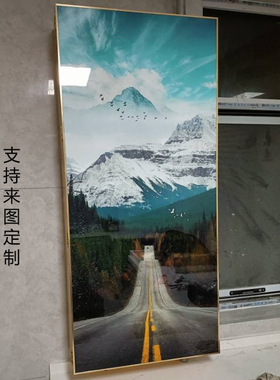 消防箱装饰遮挡加厚铝合金电表箱装饰画大尺寸办公室消火栓遮挡盒