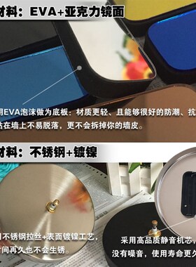 简约超大挂钟客厅创意艺术时钟家用DIY个性时尚3D立体钟墙贴挂表