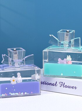 创意减压动感水晶滴漏油滴解压入油摆件透明沙漏流沙瓶礼品礼物
