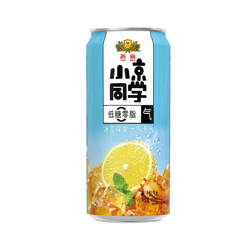 燕京饮料小京同学果汁气泡水冰茶味490ml