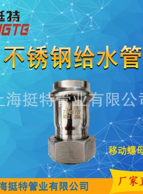 薄壁不锈钢移动螺母转换接头304/316L管件单卡压活接挺特