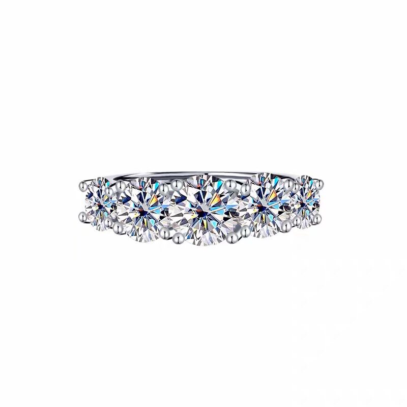 Moissanite 925 silver plated 18K gold ring customization