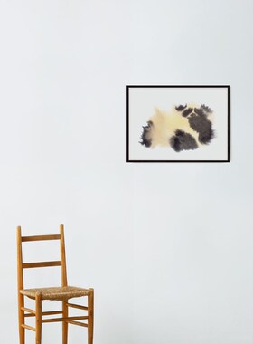英国小众艺术抽象水彩卡通动物装饰画客厅卧室儿童房艺术画芯定制