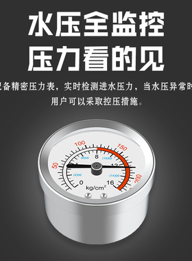 典丞包安装前置过滤器家用反冲洗全屋铜净水器滤自来水压表