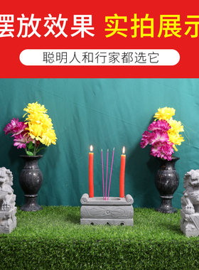 墓地石狮子一对公墓墓前坟前墓碑狮子 天然石材精雕防腐蚀耐风化