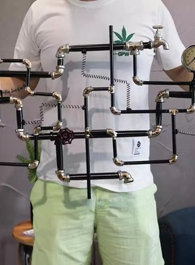 工业风墙面装饰复古水管铁艺壁饰酒吧咖啡厅网咖清吧创意个性挂件
