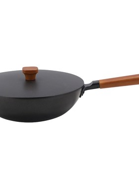 样板间厨房组合摆件新中式黑色汤锅煎锅铁锅软装饰品道具摆设套装