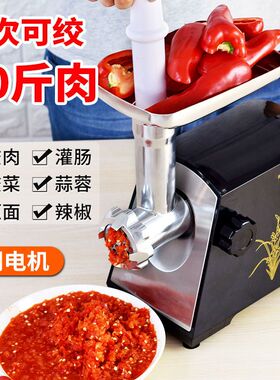 博乐科家用电动绞肉机小型不锈钢多功能搅打碎肉馅碎菜自动灌肠机