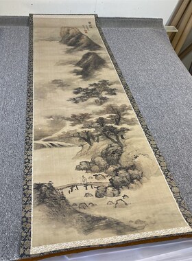 明 蓝瑛 楚山秋霁图 仿古立轴山水国画高清宣纸艺术微喷装饰装裱