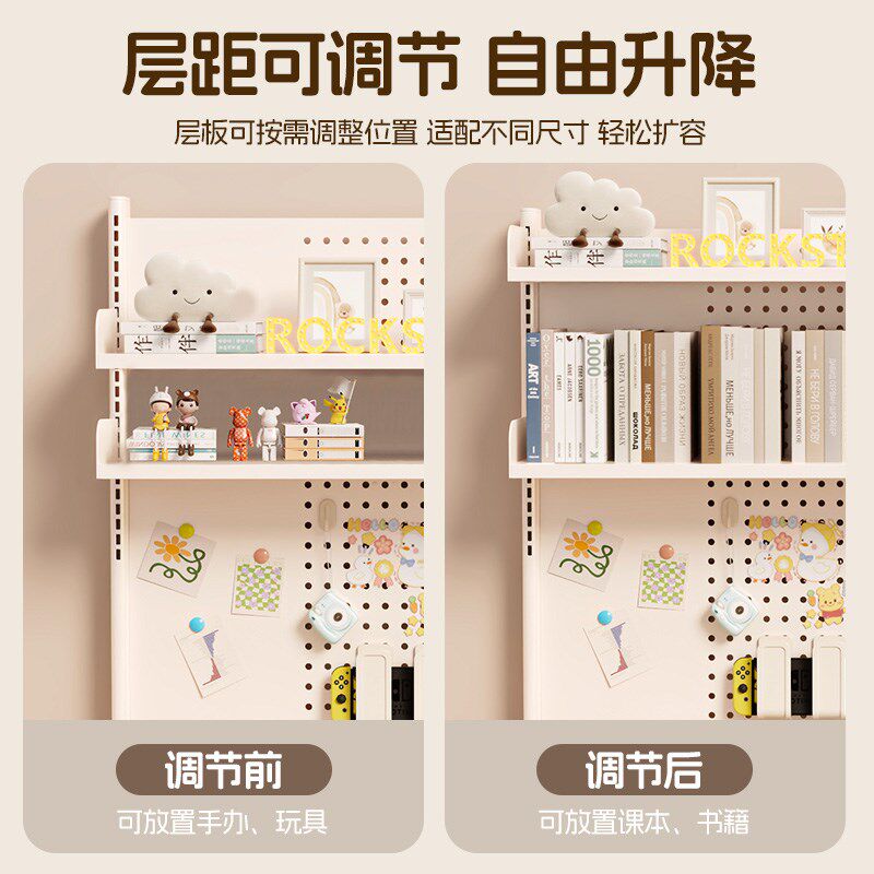 Desktop hole plate shelf desk multi-layer bookcase without punching vertical home student study desk storage rack