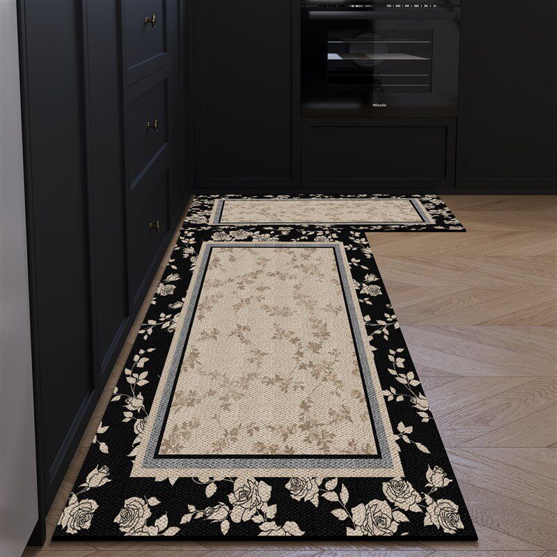 Kitchen floor mat new 2026 non-slip floor mat household carpet simple Nordic no-wash wipeable oil-proof and water-absorbent mat