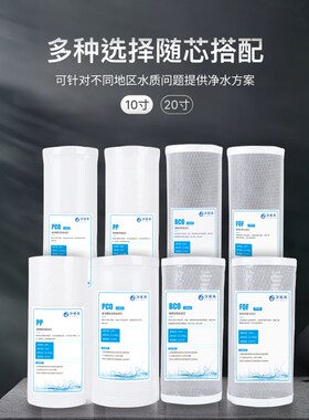 净派森小钢炮大白瓶蓝胖瓶前置过滤器10寸20寸通用滤芯PP棉复合炭