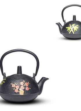 小号铸铁壶生铁茶壶新中式样板间摆件茶室饰品日式茶具茶道烧水壶