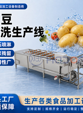 全自动小黄姜清洗去泥机大枣枸杞红枣气泡清洗加工流水线厂家直供