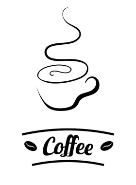创意简约时尚手绘咖啡杯咖啡馆奶茶店铺橱窗玻璃门玻璃贴纸装饰画
