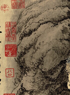 仿古画名画复制品明唐寅事茗图国画山水画书房装饰挂画名人字画