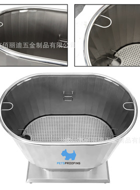 佰宠宠物不锈钢浴缸多色中小型猫狗适用宠物店清洁设备浴盆颜值高
