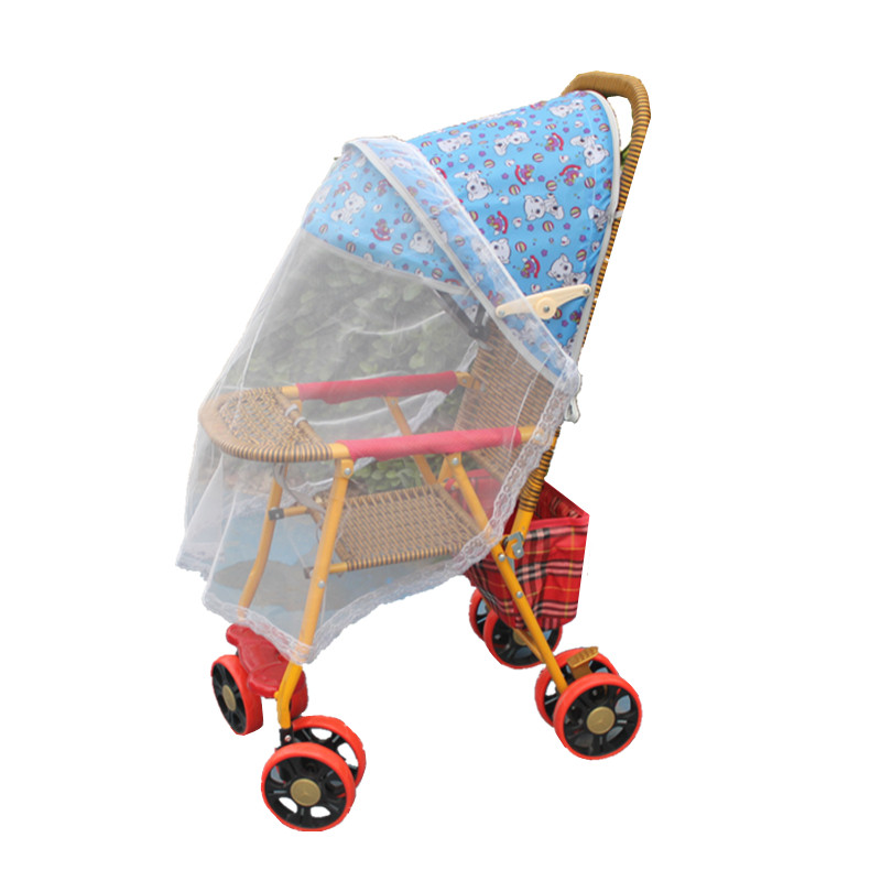 Children's stroller sunshade rain cover imitation rattan stroller bamboo stroller sunshade stroller baby universal accessories