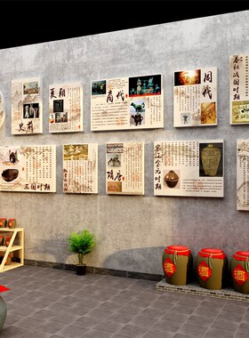 网红小酒馆墙面装饰品文化发展史背场景墙贴白散酒坊厂告海报壁画