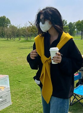 披肩围脖帽一体保暖秋冬天毛线针织韩版柔软配大衣神器装饰围脖女