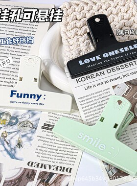 彩色磁吸夹子洞洞板磁吸DIY配件文件收纳便签手账便签长尾夹票据