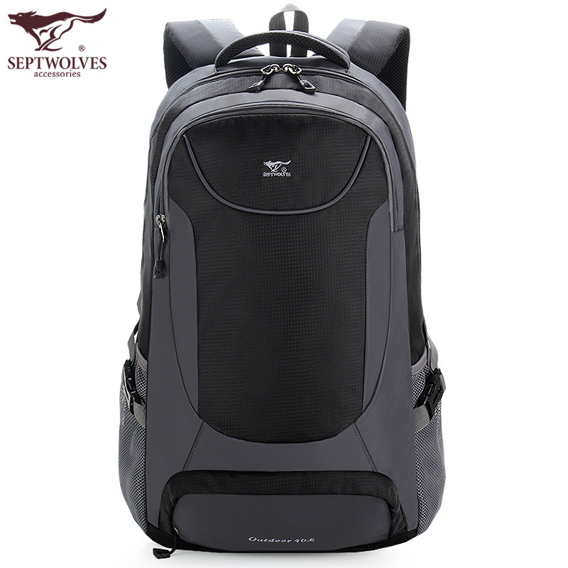 七匹狼户外女男防水大容量双肩背包 七匹狼天颜双肩背包