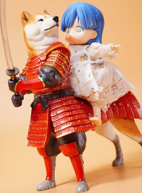 16武士柴犬可拆卸变形铠甲日式狗