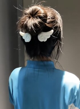 天使翅膀对夹百搭少女心碎发夹
