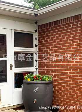 铁艺装饰小鸟雨链排水链户外庭院复古金属挂件装饰摆件工艺品