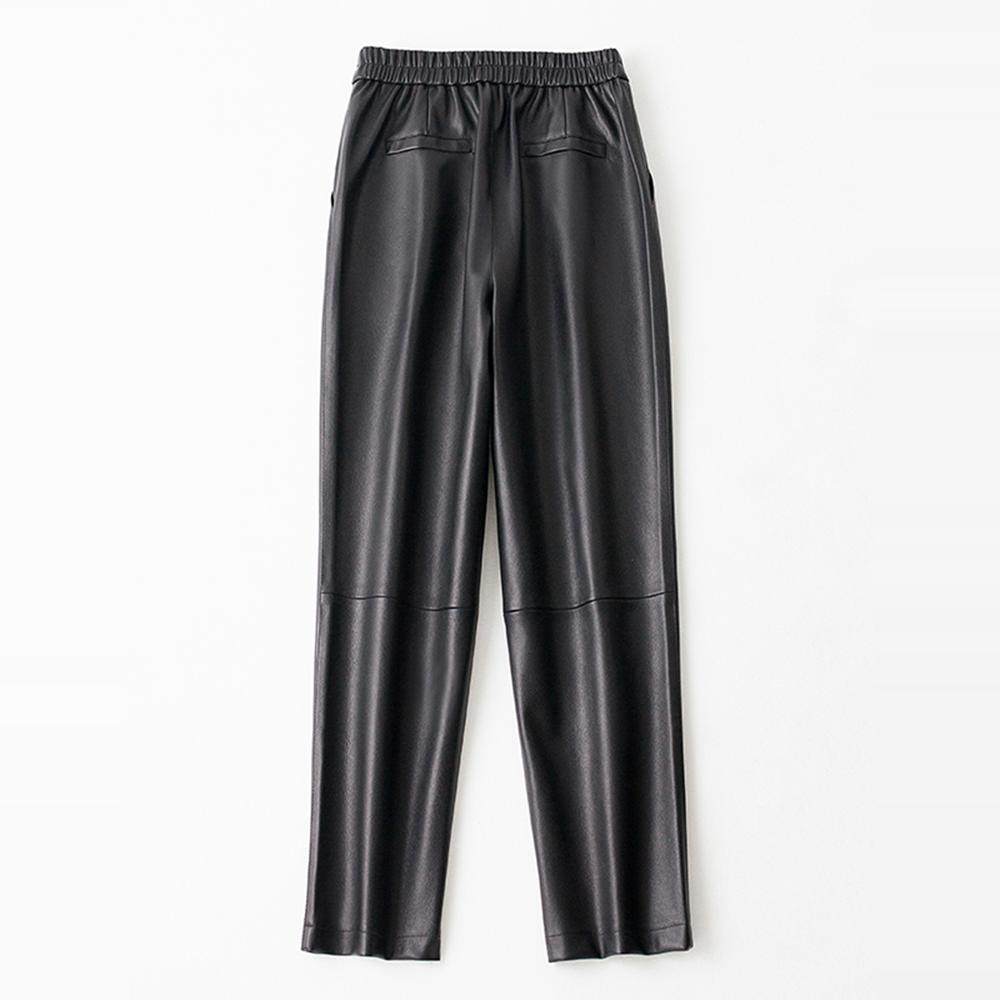 海宁真皮皮裤女哈伦裤2025秋冬新款高腰萝卜裤绵羊皮休闲裤九分裤,淘宝优惠券,粉丝福利购,淘宝优惠卷