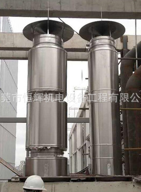 环保成品锅炉不锈钢烟囱防腐风机耐高温设计规范恒辉风管厂