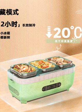 啡格冷热两用电热饭盒上班族带饭办公室热饭神器保温便当制冷制热