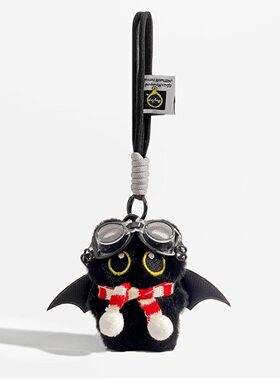 可爱大眼恶魔小猫小黑猫