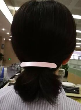 发尾夹后脑勺一字弹横大