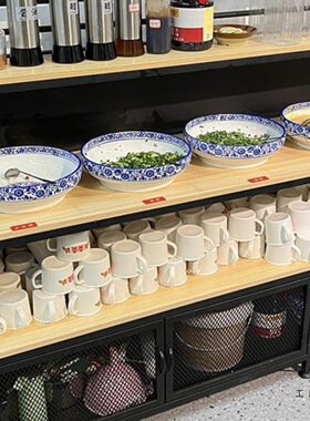 中式火锅店调料台实木多层自助小料台铁艺烤肉店调料柜商用蘸料台
