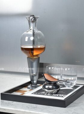 托盘酒吧吧台搭配组软装饰品摆件间酒具W样板房 物兮物 U轻奢艺术
