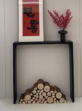 猴掌门木柴背景墙客厅装饰桩摆件