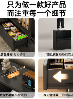 实木黑色落地复古书柜收纳
