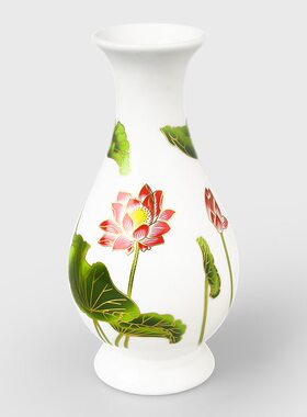 陶瓷花瓶插花花瓶客厅摆件插花装饰花瓶花瓶观音竹鲜花富贵竹花瓶