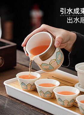 便携茶具套装茶水分离快客杯
